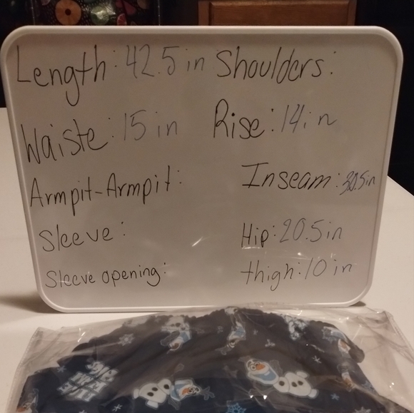 Disney Blue Olaf  Frozen Drawstring Size XL loungewear PJ bottoms Old Child - Picture 9 of 10